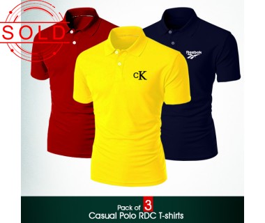 Pack of 3 Casual Polo RDC T-shirts